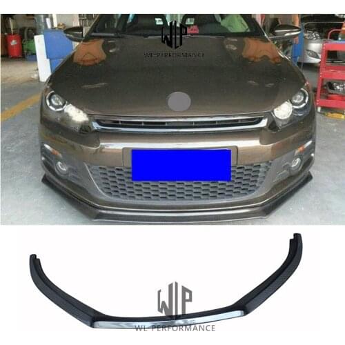 VW Scirocco High Quality Carbon Fiber Front Bumper Lip Splitter Car Styling For Volkswagen Scirocco Car Body Kit 2012-2014
