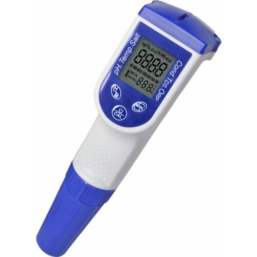 6-in-1 Pen type Water Quality Meter pH Temperature Conductivity ORP TDS Salinity Tester optional ORP ( Made in Taiwan )
