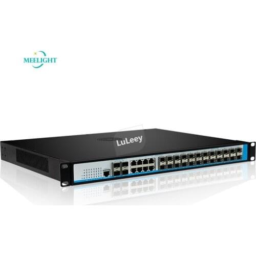 Optical fiber L3 network switch English CLI/telnet/Web management 4*10G 8*G 24*Gigabit SFP