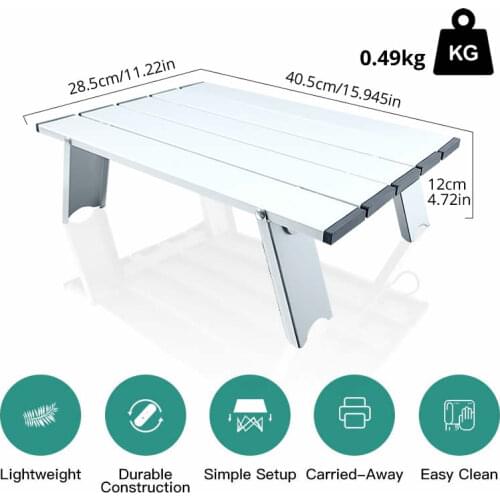Outdoor Folding Table Beach Camping Backpacking Portable Table with Carry Bag Ultralight Mini Garden Furniture Picnic Desk