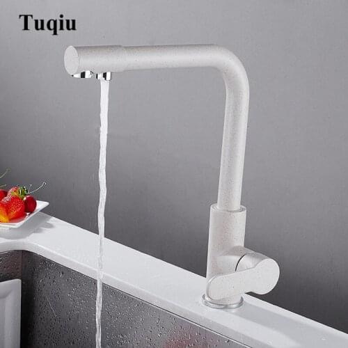 Vidric Kitchen Faucet Deck Mount Sink Mixer Tap 360 Degree Rotation with Water Purification Features Single Hole Crane For Kitch