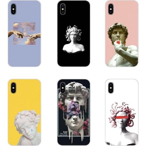 David art plaster statue For Huawei Y5 Y6 Y7 Y9 Prime Pro GR3 GR5 2017 2018 2019 Y3II Y5II Y6II Accessories Phone Shell Covers