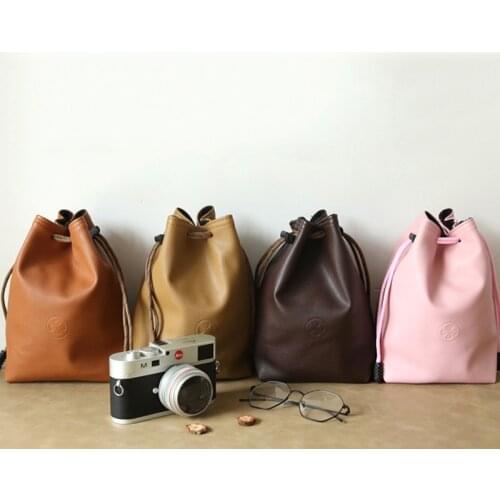 Roadfisher Waterproof Leather Camera Bag Insert Pocket Pouch Mirrorless Case For Canon Nikon Sony Fuji Pentax Lycra