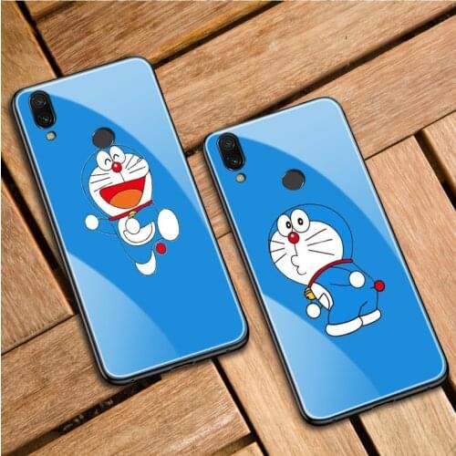 Fashion Cartoon Cat Tempered Glass Protective Hard TPU Phone Case For Redmi 5 Plus 5A 6A 7A 8A 9A 9C K20 K30 Redmi Note 4X 8 Pro