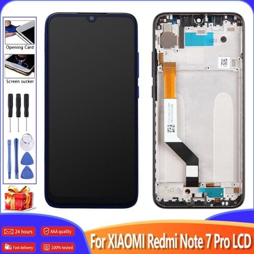 6.3" AAA+++ For Xiaomi Redmi Note 7 Pro LCD Display Touch Screen With Frame Digitizer Replacement Only For Redmi Note 7 Pro LCD
