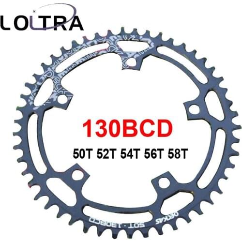 LOLTRA 130BCD 50T/52T/54T/56T/58T Bicycle Chainring MTB Bike Chainwheel Crankset Plate BCD 130mm tooth plate