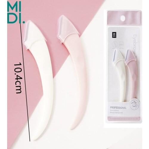 2pcs/set Portable Eyebrow Trimmer Crescent Shape Safety Hair Remover Facial Body Eyebrow Trimmers Women Beauty Eyebrow Tools
