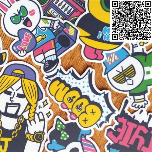 20 pcs Mixed Cool local rabbit Sticker for DIY Luggage Laptop Skateboard Fridge Bicycle Phone toy Children Stickers