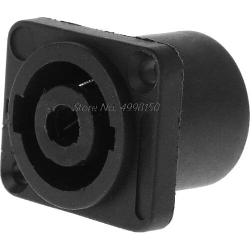 4PCS Jack Panel Socket Connector 4 Pole Audio Speaker Twist Lock Round Square Mount for Neutrik Speakon NL4MP NL4MPR NL4FC NL4FX