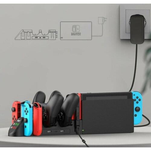 Fast Charging 6-Port Dock Station Charger for Nintend Switch Joy Con&NS Pro