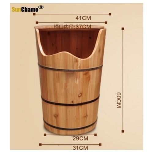 Household Solid Wood Adult Fumigation Barrel Foot Bath Massage Foot Tub Pedicure Steam Wood Steamed Foot Special