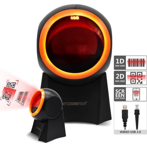 GTCODESTAR cheap image desktop 2D QR CODE Reader wired barcode scanner machine for supermarket GT-8800G