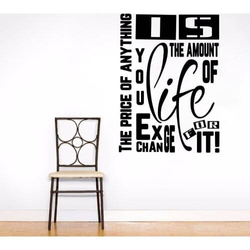 Home Decor Henry David Thoreau Quote Wall Decals Life Exchange For It Wall Sticker Removable Famous Quote Wallpaper Art AY1049