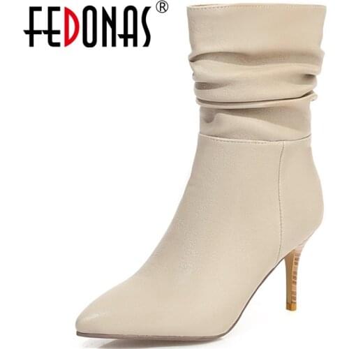 FEDONAS Women's High Boots