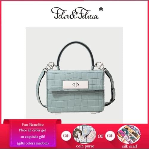 FELIX & FELICIA Brand Fashion Shoulder Handbags For Women High Quality Genuine Leather Crossbody Female Luxury Designer Tote Bag