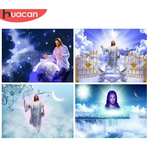 HUACAN 5d Diamond Painting Full Drill Square Religion Christian Pictures Of Rhinestones Diamond Embroidery Jesus Home Decor