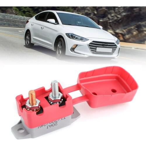 IP66 Waterproof Audio Fuse Kit Sound System Marine Car 30A 24V Circuit Breaker Automatic With Cover Bimetal Structures