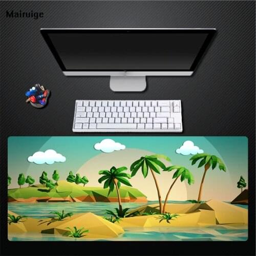 Mairuige Green Animation Landscape Mouse Pad Game Keyboard Pad Natural Rubber + Cloth Oversized Size 400X900 Non-fading Pad