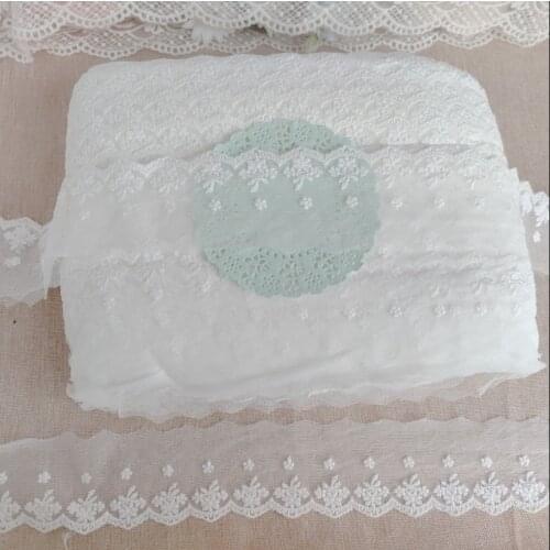 3 Meters 100% Cotton Embroidered Sewing Lace Crafts Lace Fabric Venise Cotton Lace Trim Clothing Embellishment