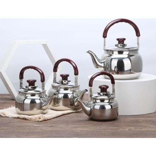 Stainless Steel Teapot Kitchen Tea Kettle Metal Stovetop Tea Pot