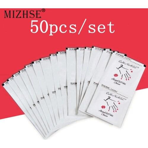 MIZHSE 50Pcs Nail Gel Lacquer Polish Foil Remover Wraps With Acetone Removable Cleanser Wipes Easy To Clean Manicure Paper Pads