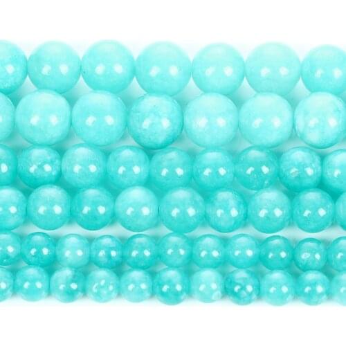 Whosale Amazonite Bead Natural Stone Charm Round Loose Beads For Jewelry Making DIY Bracelets Necklace 6/8/10 MM