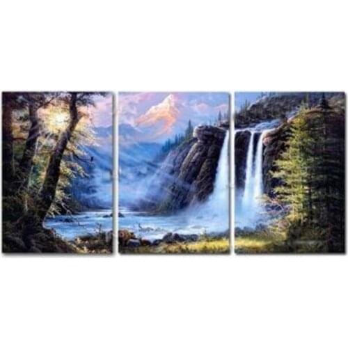 TOUOILP full square Diamond Painting 3 Luiken Waterval