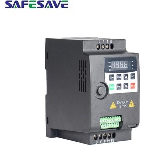 Easy operation ac drive 220V 1.5kw 2hp 3kva frequency inverter single phase to three phase converter with LED display