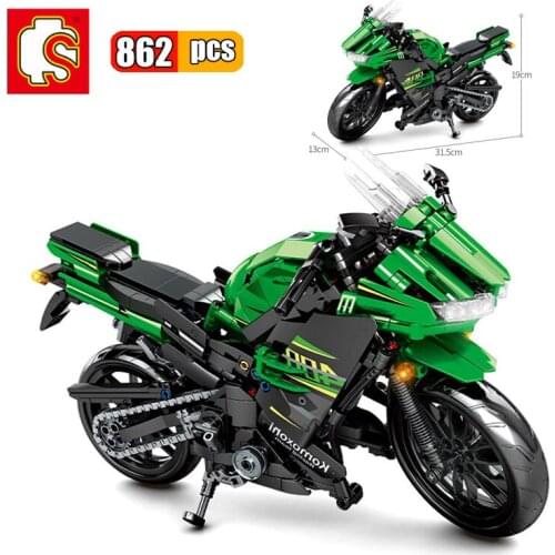 SEMBO Technic City MOTO Cross Country Motorcycle Creator Motorbike Building Blocks Bricks Racing Car Toys For Child Children Boy
