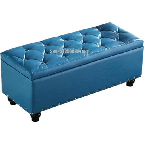 Nordic minimalist storage box orange shoe stool can sit on bedroom balcony living room long storage stool dresser board