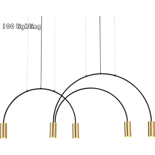 Nordic Restaurant LED Pendant lights Bar Office Hanglamp Parlor Pendant Lamp Home Decoration Gold Cable Adjustable Loft Lighting