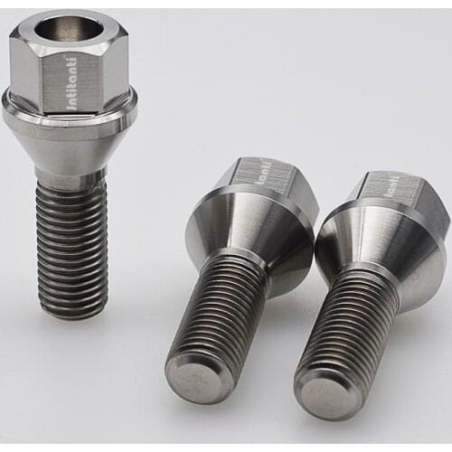 Silver M12*1.5*28 Gr5 titanium wheel bolt for BMW