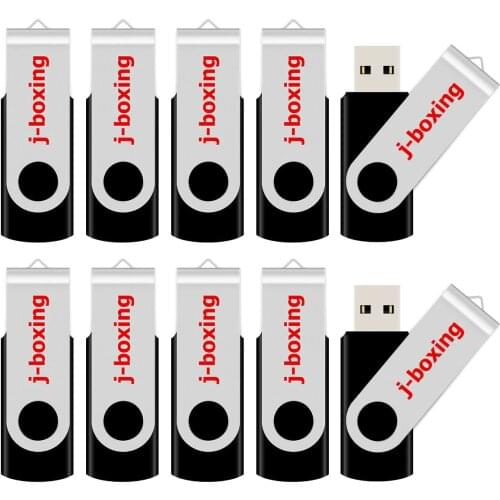 J-boxing 10PCS 64mb USB Flash Drive Small Capacity 64MB Pendrive Metal Swivel флешка for Sewing Machine/PC/Mac flash drive Black