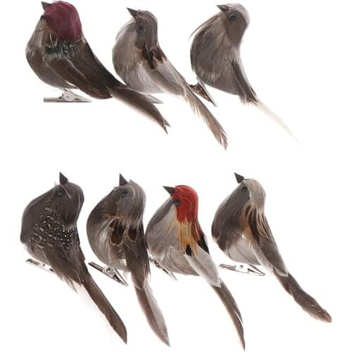 1pc DIY Cute Artificial Bird Foam Vividly Feather Mini Tit Craft Birds Emulation Decoration Bird Model Artificial Sparrow