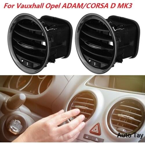 2PCS Car Interior Heater A/C Air Vent Cover Outlet Grille for Vauxhall Opel ADAM/CORSA D MK3 Air Conditioning Vents Trim Covers