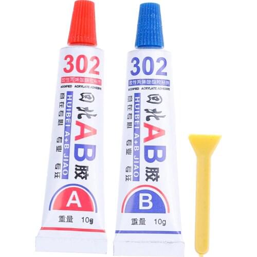 2PCS Super Strong Epoxy Clear Glue Adhesive Resin Immediate Glue AB Cyanoacrylate Liquid for Metal Glass Wood Repair Tool