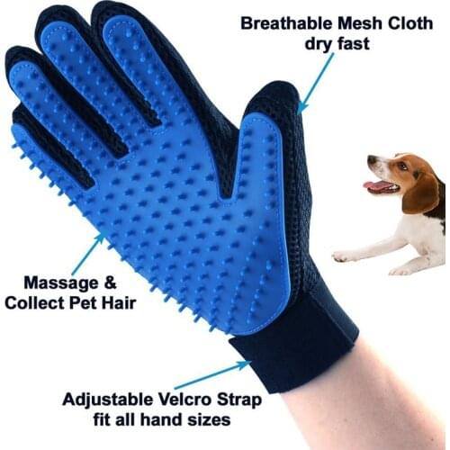 250 pcs A1 Pet Glove Cat Grooming Glove Cat Hair Deshedding Brush Gloves Dog Comb for Cats Bath Clean Massage Hair Remover Brush