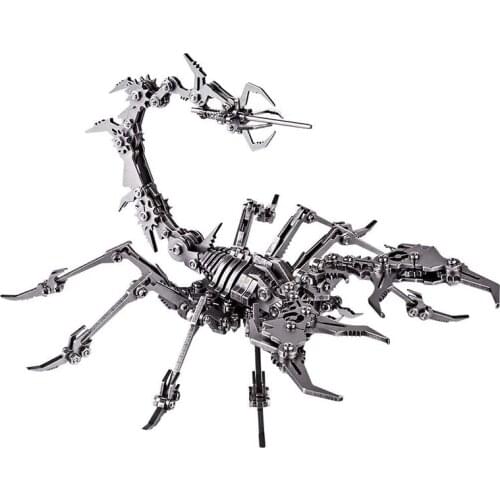 3D Metal Puzzle DIY Model Kit, Detachable 3D Puzzle, Suitable for Children 10-12 Years Old, Desktop Decoration, Scorpion