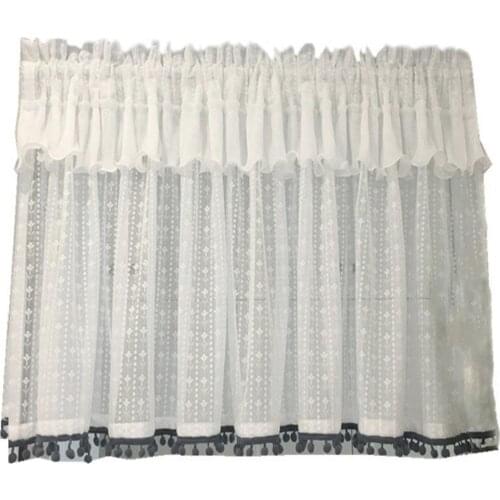 50% Hot Sale Short Curtain Easy to Install Stylish Cotton Eye-catching Punch-free Home Curtain for Home Decoration