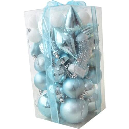 50pcs Colors Painted Christmas Balls Xmas Tree Ornaments, Decor for Indoor