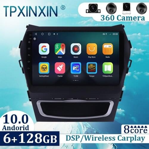 6+128GB For Hyundai IX45 Santa Fe 2014-2018 Android 10 Carplay Radio Player Car GPS Navigation Head Unit Car Radio with Screen