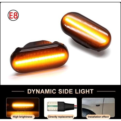 Car Dynamic Blinker LED Streamer Turn Signal Light For Nissan Tiida C11 Note E11 NE11 Micra K12 NP300 Navara D40 Qashqai J10