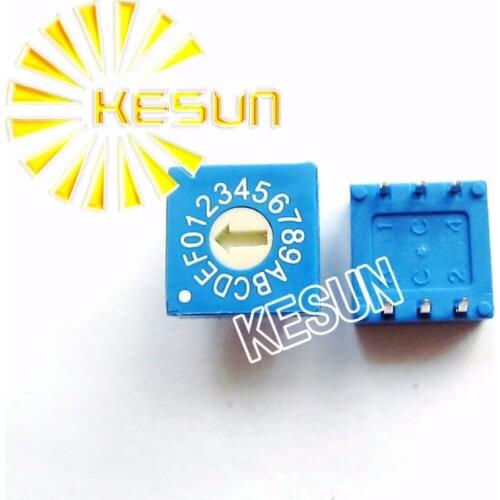 FREE SHIPPING 5PCSx 100% Original ERD116 ERD116RS 3:3 0-F 16 way 8421 Blue Rotary Encoder switch ERD116RSZ