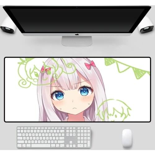 Mairuige Large Mouse Pad Cute Girl Pattern Non-slip Rubber Pad Computer Notebook Gamer Keyboard Pad Animation Mouse Pad Desk Mat
