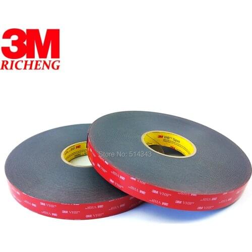 1Roll/Lot 3M VHB 5952 Heavy Duty Double Sided Adhesive Acrylic Foam Tape Black 10MMx33Mx1.1MM
