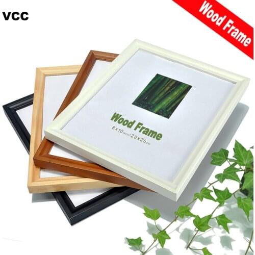 Nature Solid Wooden Picture Frame A4 30X40cm Black White Coffee Wood Frame Wall Hanging Photo Frame Poster Frames For Pictures