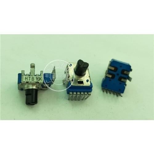 Hot spot 142 Type vertical double potentiometer 6P B10K handle length 8MMF (SWITCH)
