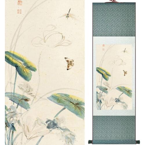 YanBolong Butterfly and lotus flowers painting home office decoration painting living room painting No.040106