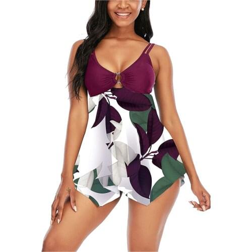 Bikini set Women Splicing Print Split Swimwear Bathing Suit Jumpsuit sexy Swimwear High Waist Swimsuit Swimming Suit For Women