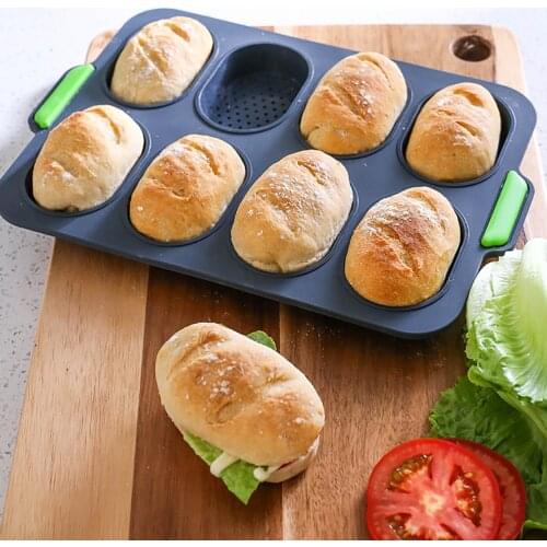 Mini Silicone Cake Mold Baguette Baking Tray Bread Baking Mold Silicone DIY Non-Stick Bread Tray Baking Tool Kitchen Accessories
